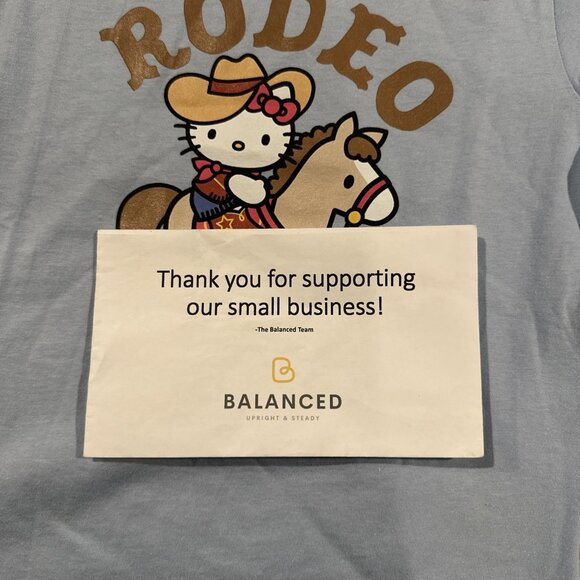 Old Navy girls Hello Kitty Tee NWT Yeehaw M 8 Rodeo 90s - Picture 7 of 7